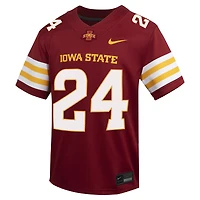 Maillot de football Nike #24 Cardinal Iowa State Cyclones Untouchable pour jeunes