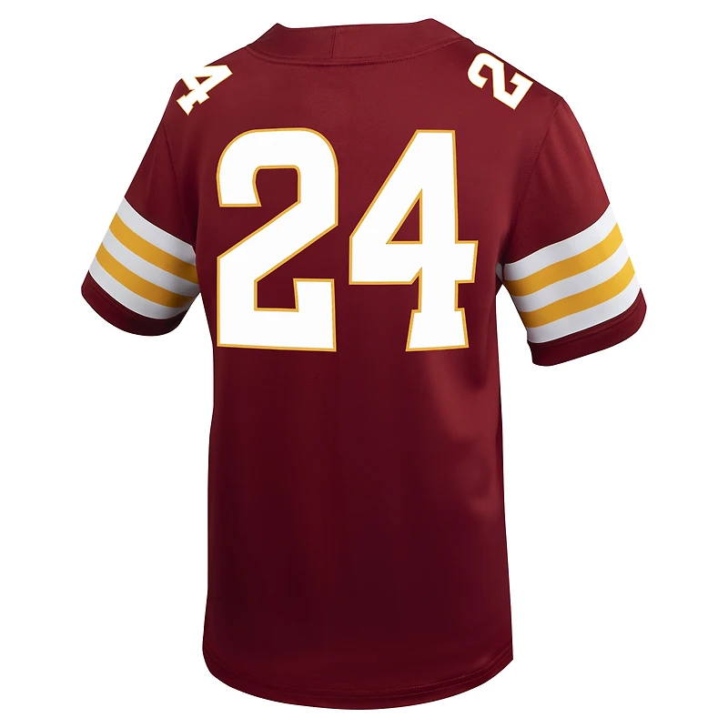 Maillot de football Nike #24 Cardinal Iowa State Cyclones Untouchable pour jeunes