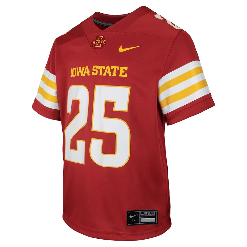 Youth Nike #25 Cardinal Iowa State Cyclones Untouchable Replica Game Jersey