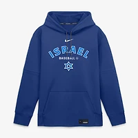 Men's Nike  Royal Israel Baseball 2026 World Classic Authentic Collection Therma-FIT Hoodie