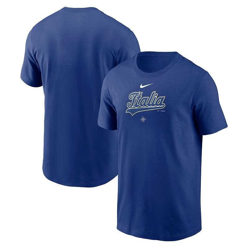 Men's Nike  Royal Italy Baseball 2026 World Classic Wordmark T-Shirt