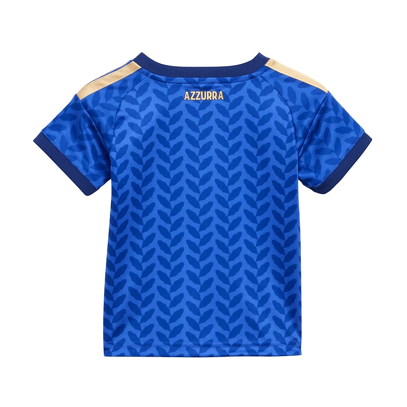 Mini-kit réplique bleu adidas de l'équipe nationale d'Italie pour bébé, domicile FIFA x Coupe du Monde 2026
