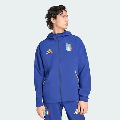 Men's adidas  Blue Italy National Team 2026 Full-Zip Travel Windbreaker Jacket
