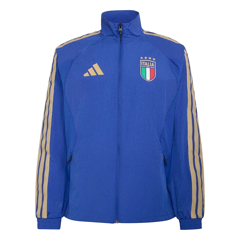 Men's adidas Blue Italy National Team 2026 Home Full-Zip Game Day Anthem Jacket