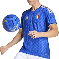 Maillot domicile authentique adidas bleu de l'équipe nationale d'Italie 2026 pour homme