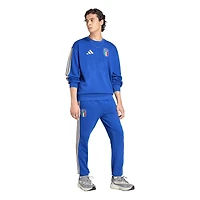 Sweat-shirt à col rond adidas bleu de l'équipe nationale d'Italie pour homme