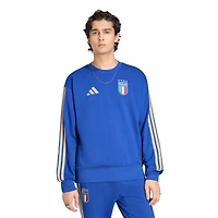 Sweat-shirt à col rond adidas bleu de l'équipe nationale d'Italie pour homme
