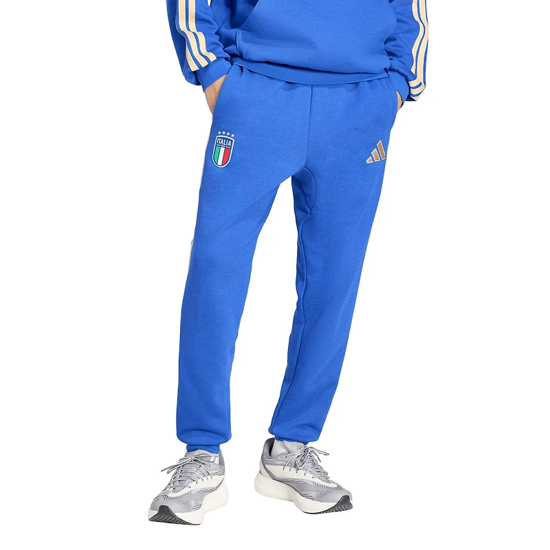 Men's adidas Blue Italy National Team Alphaskin Fleece Pants
