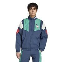 Veste de survêtement zippée adidas bleue EQT pour homme, équipe nationale d'Italie