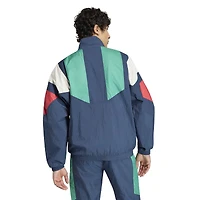 Veste de survêtement zippée adidas bleue EQT pour homme, équipe nationale d'Italie