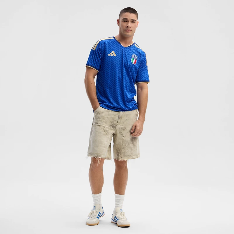 Maillot domicile réplique adidas bleu de l'équipe nationale d'Italie pour la Coupe du Monde FIFA 2026