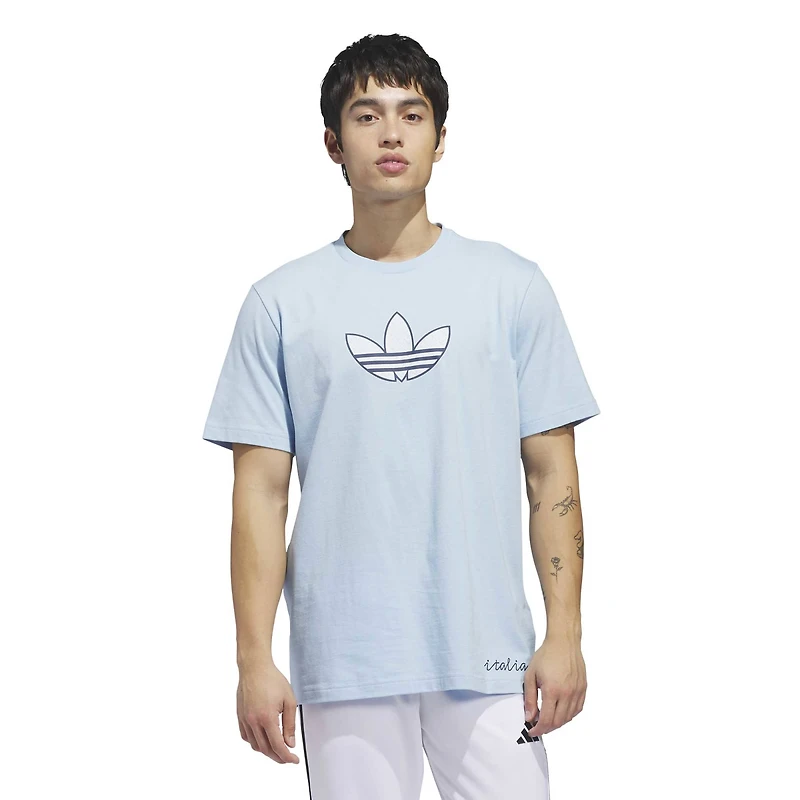 Maillot extérieur adidas bleu clair pour homme, équipe nationale d'Italie 2026, avec crochet
