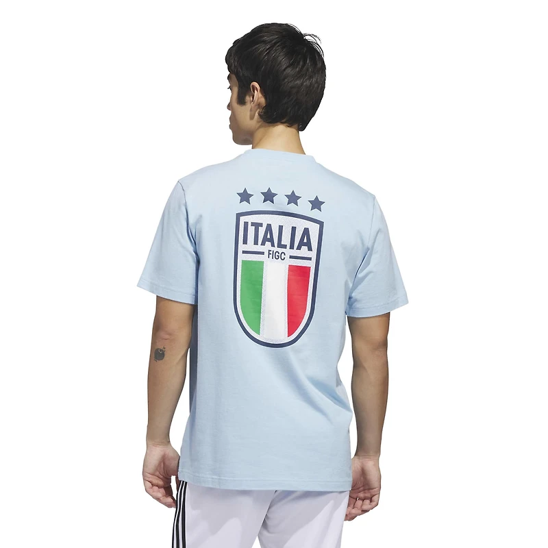 Men's adidas Light Blue Italy National Team 2026 Away Jersey Hook T-Shirt