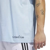 Men's adidas Light Blue Italy National Team 2026 Away Jersey Hook T-Shirt