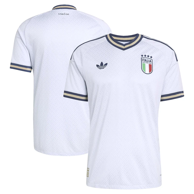 Maillot authentique extérieur adidas bleu clair pour homme de l'équipe nationale d'Italie 2026
