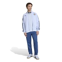 Veste de survêtement zippée adidas Originals bleu clair pour homme, équipe nationale d'Italie