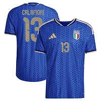 Men's adidas Riccardo Calafiori Blue Italy National Team 2026 Home Authentic Jersey