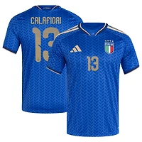Men's adidas Riccardo Calafiori Blue Italy National Team 2026 Home Replica Jersey