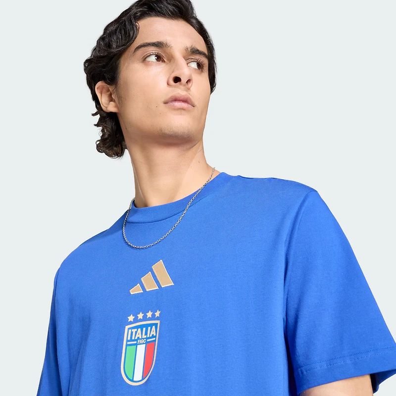 T-shirt graphique adidas Alphaskin de l'équipe nationale royale d'Italie pour hommes