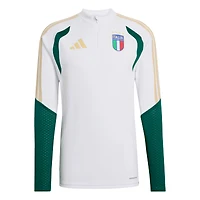 Haut d'entraînement zippé 1/4 adidas blanc pour homme