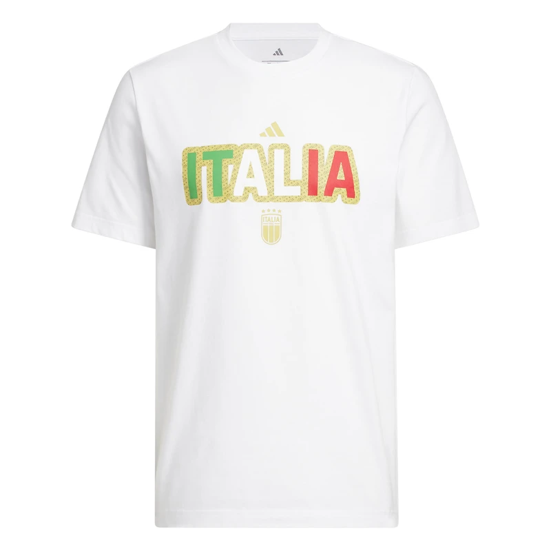 Men's adidas White Italy National Team Jersey Hook T-Shirt