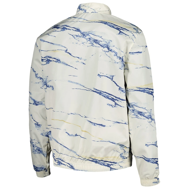 Veste à fermeture éclair intégrale réversible Anthem avec logo de l'équipe nationale d'Italie adidas pour homme, blanche