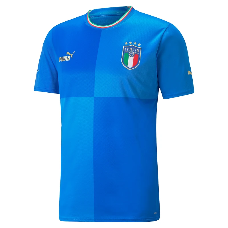 Men's Puma Blue Italy National Team 2022/23 Home Replica Blank Jersey