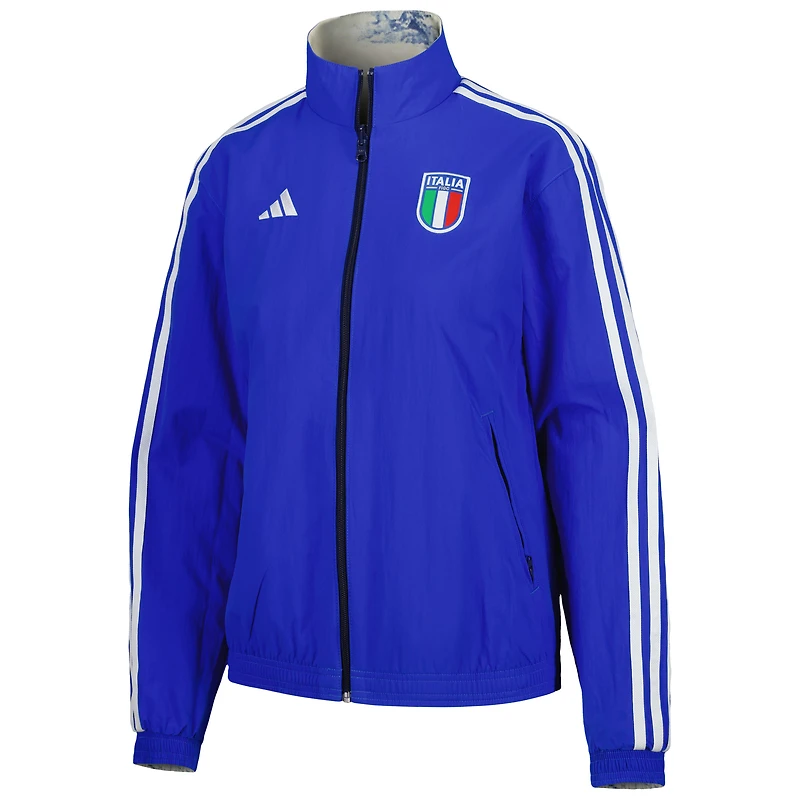 Women's adidas Blue Italy National Team Anthem Reversible Full-Zip Jacket