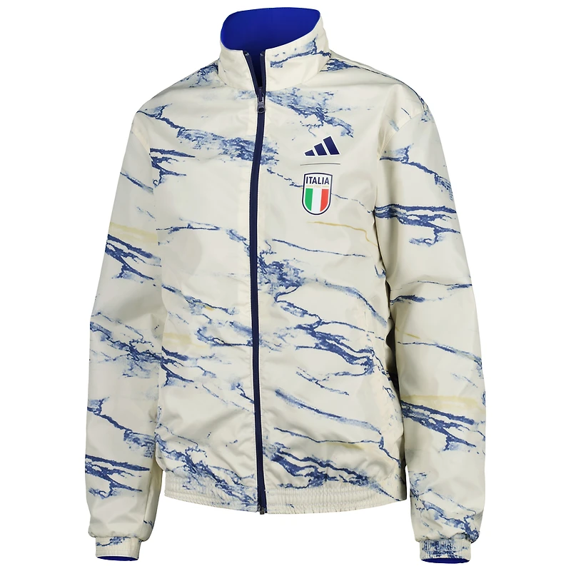 Women's adidas Blue Italy National Team Anthem Reversible Full-Zip Jacket