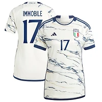 Femme adidas Ciro Immobile Blanc Italie Équipe Nationale 2023 Extérieur - Maillot Replica Player