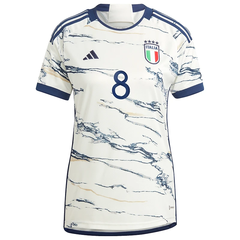 Maillot Femme adidas Jorginho Blanc Italie Équipe Nationale 2023 Extérieur Réplique