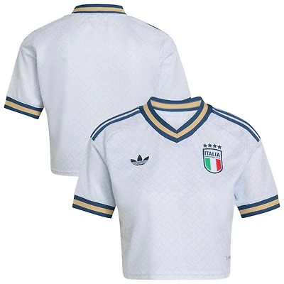 Women's adidas  Royal Italy National Team 2026 Home Cropped Replica Jersey