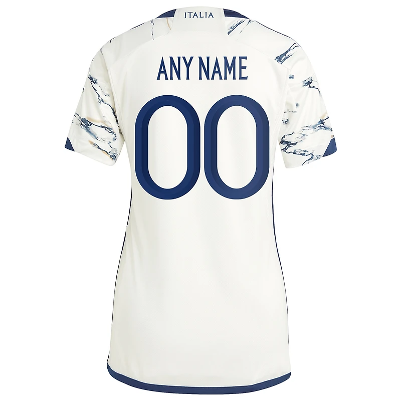 Women's adidas White Italy National Team 2023 Away Replica Custom Jersey