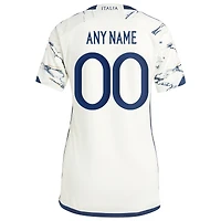 Women's adidas White Italy National Team 2023 Away Replica Custom Jersey