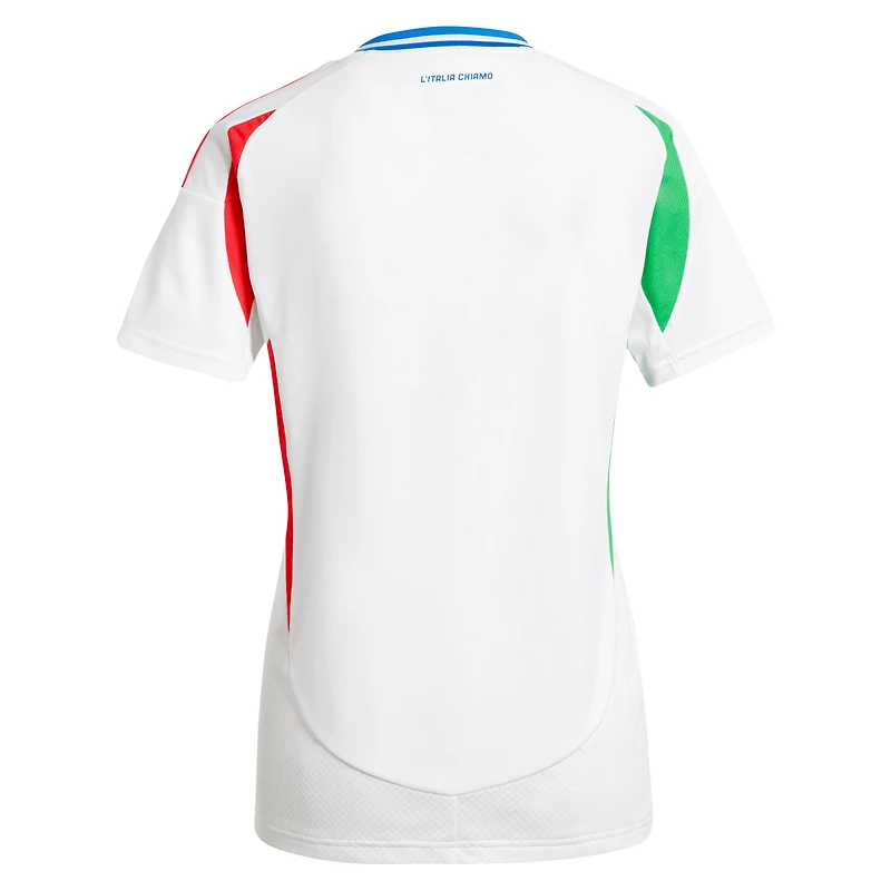 Maillot adidas blanc réplique de l'équipe nationale d'Italie 2024 extérieur pour femme