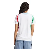 Maillot adidas blanc réplique de l'équipe nationale d'Italie 2024 extérieur pour femme