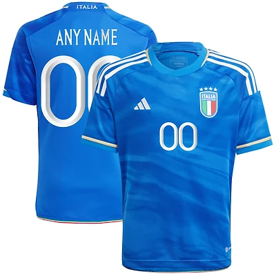 Enfant adidas Équipe nationale d'Italie bleue 2023 Domicile - Maillot personnalisé Replica