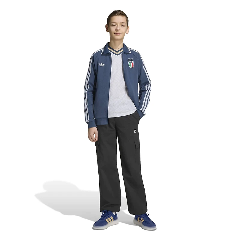 Youth adidas Blue Italy National Team Away Full-Zip Anthem Jacket