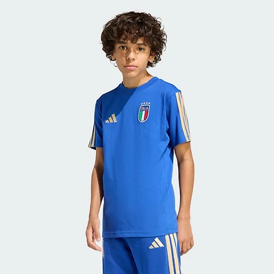 T-shirt adidas bleu pour jeunes, équipe nationale d'Italie, FIFA x Coupe du Monde Alphaskin