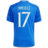 Enfant adidas Ciro Immobile Bleu Italie Équipe Nationale 2023 Domicile - Maillot Replica Player
