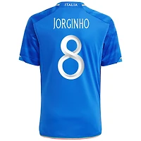 Youth adidas Jorginho Blue Italy National Team 2023 Home - Replica Player Jersey