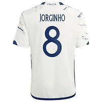 Youth adidas Jorginho White Italy National Team 2023 Away - Replica Player Jersey