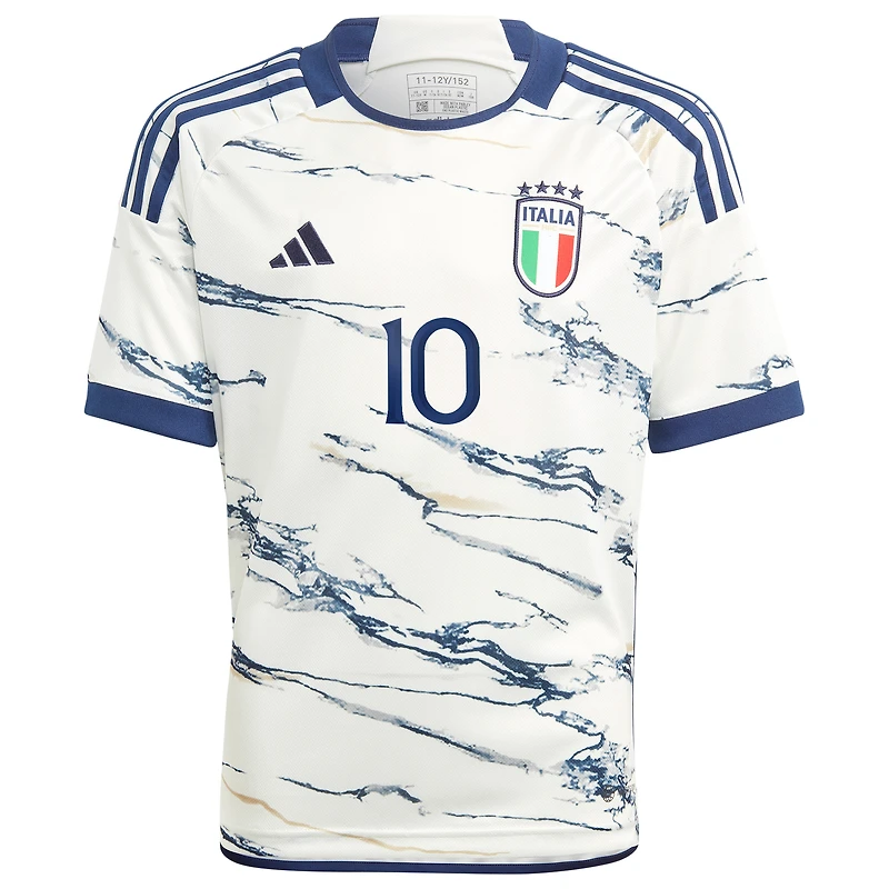 Enfant adidas Lorenzo Insigne Blanc Italie Équipe Nationale 2023 Extérieur - Maillot Replica Player