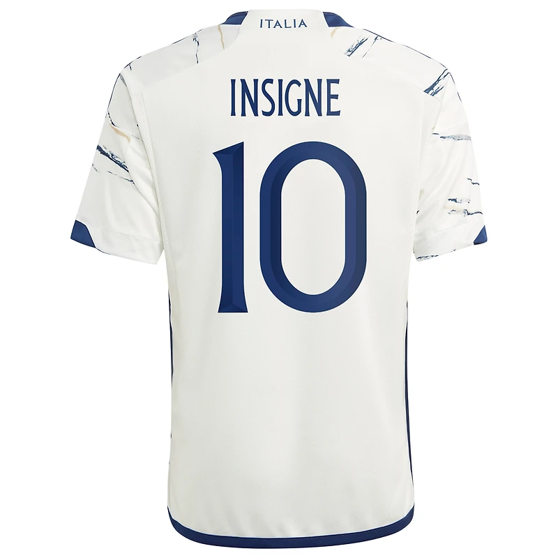 Youth adidas Lorenzo Insigne White Italy National Team 2023 Away - Replica Player Jersey