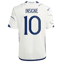 Youth adidas Lorenzo Insigne White Italy National Team 2023 Away - Replica Player Jersey
