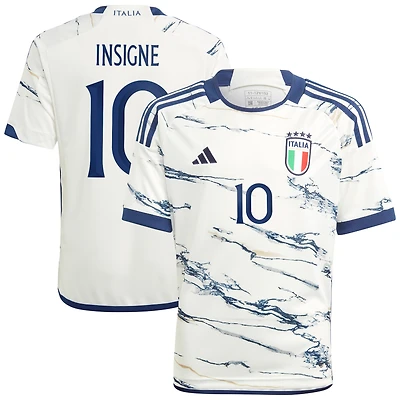 Enfant adidas Lorenzo Insigne Blanc Italie Équipe Nationale 2023 Extérieur - Maillot Replica Player
