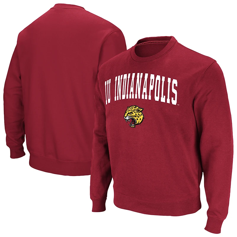 Sweat-shirt à capuche avec logo et arche Indianapolis IU Colosseum Crimson pour homme