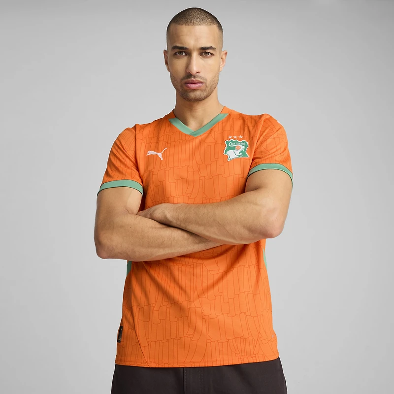 Men's Puma Orange Ivory Coast National Team 2025 Home Replica Jersey