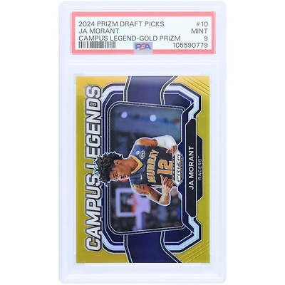 Ja Morant Murray St. Racers 2024 Panini Prizm DP Campus Legend Gold Prizm #10 #6/10 PSA Authenticated 9 Card