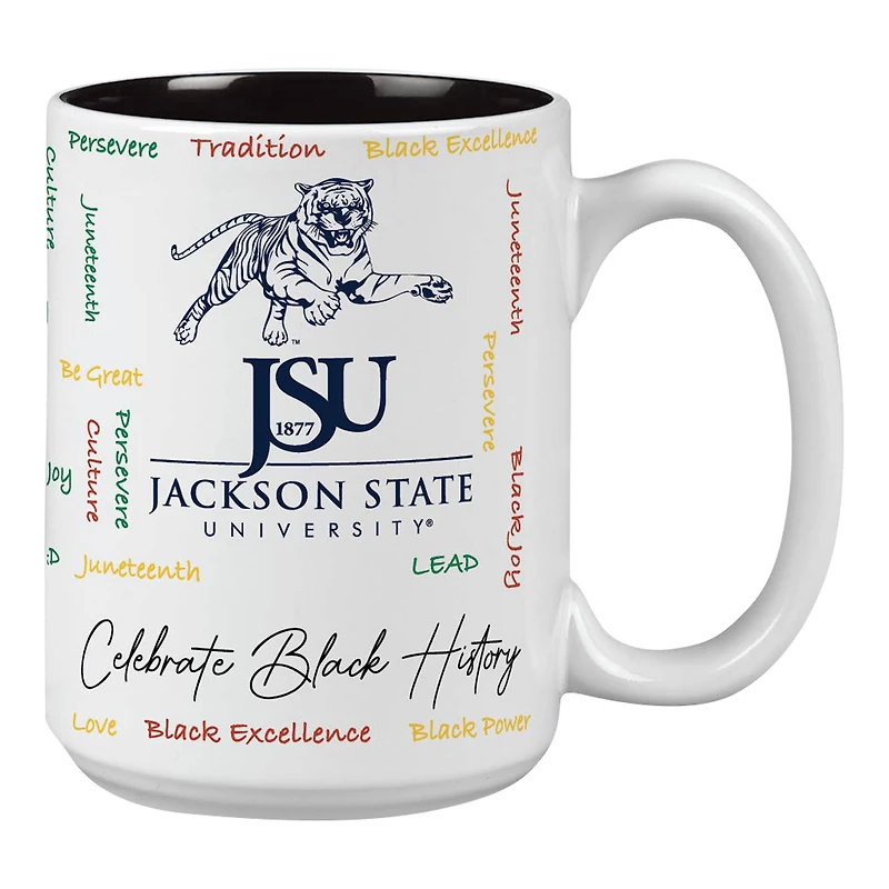 Tigres de l'État de Jackson 15oz. Tasse du Mois de l’histoire des Noirs